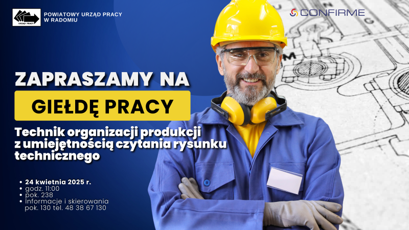 Zdjęcie artykułu Spotkanie rekrutacyjne z firmą CONFIRME – zostań Technikiem organizacji produkcji!