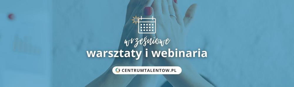 Baner promujący wrześniowe wydarzenia w Centrum Rozwoju Talentów
