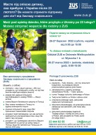 Zdjęcie artykułu Masz pod opieką dziecko, które przybyło z Ukrainy po 23 lutego? Możesz otrzymać wsparcie dla rodziny z ZUS